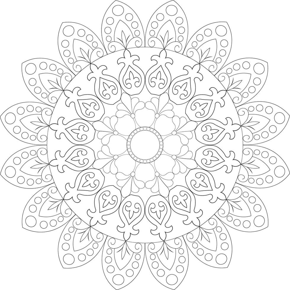 Mandala coloring pages vector
