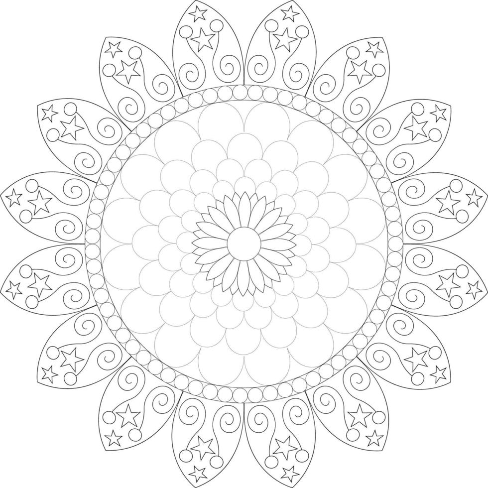 Mandala coloring pages vector