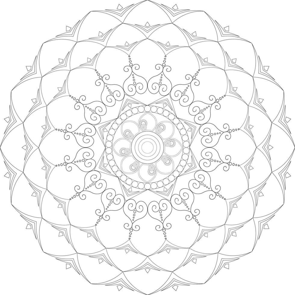 Mandala coloring pages vector