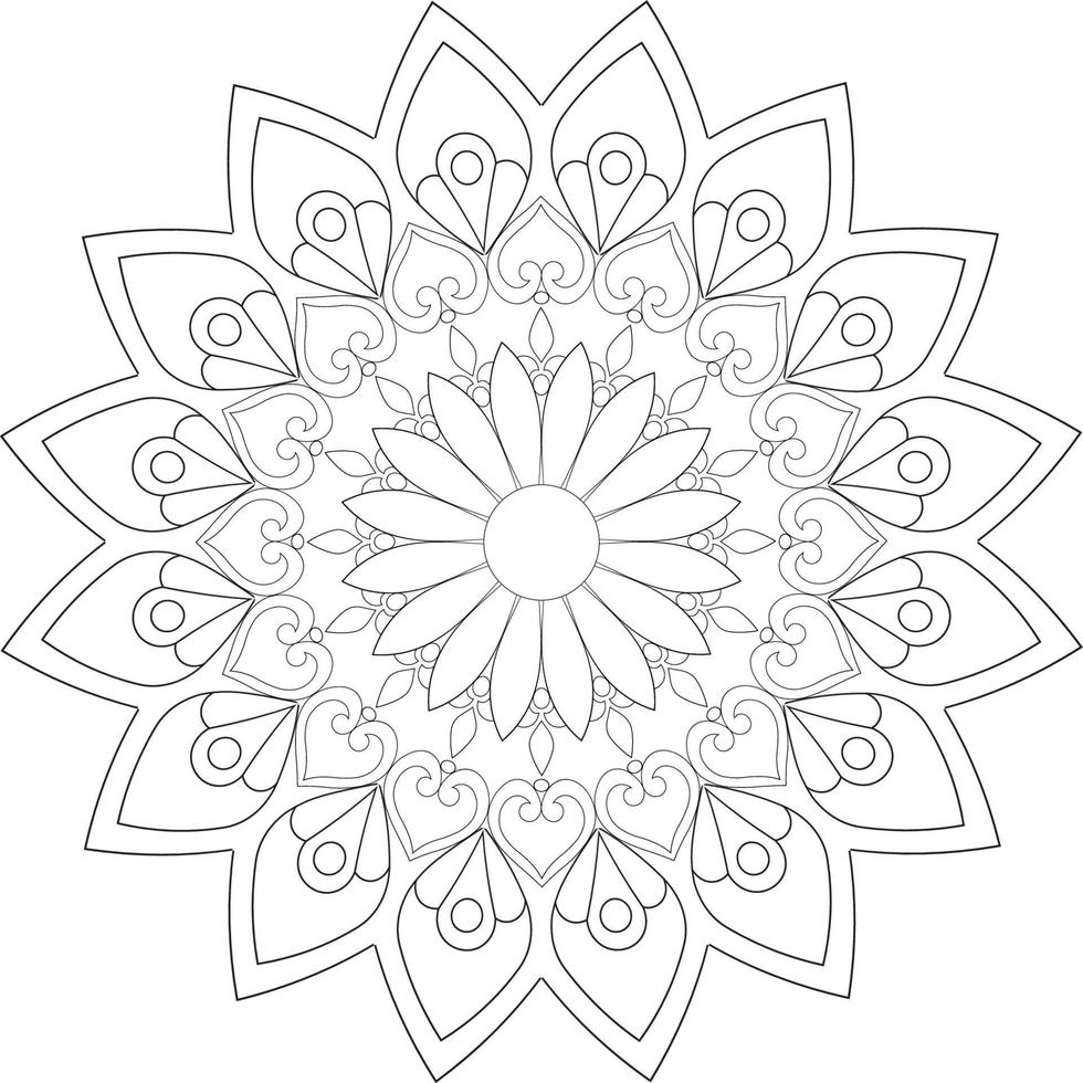 Mandala coloring pages vector