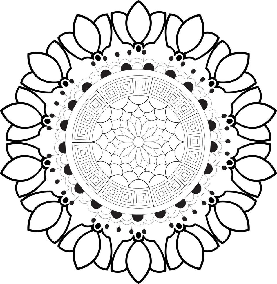 Mandala coloring pages vector