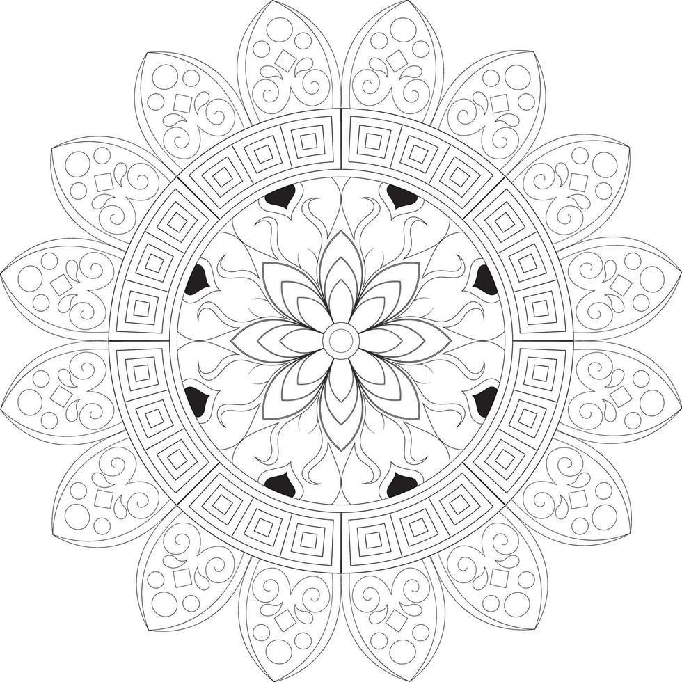 Mandala coloring pages vector