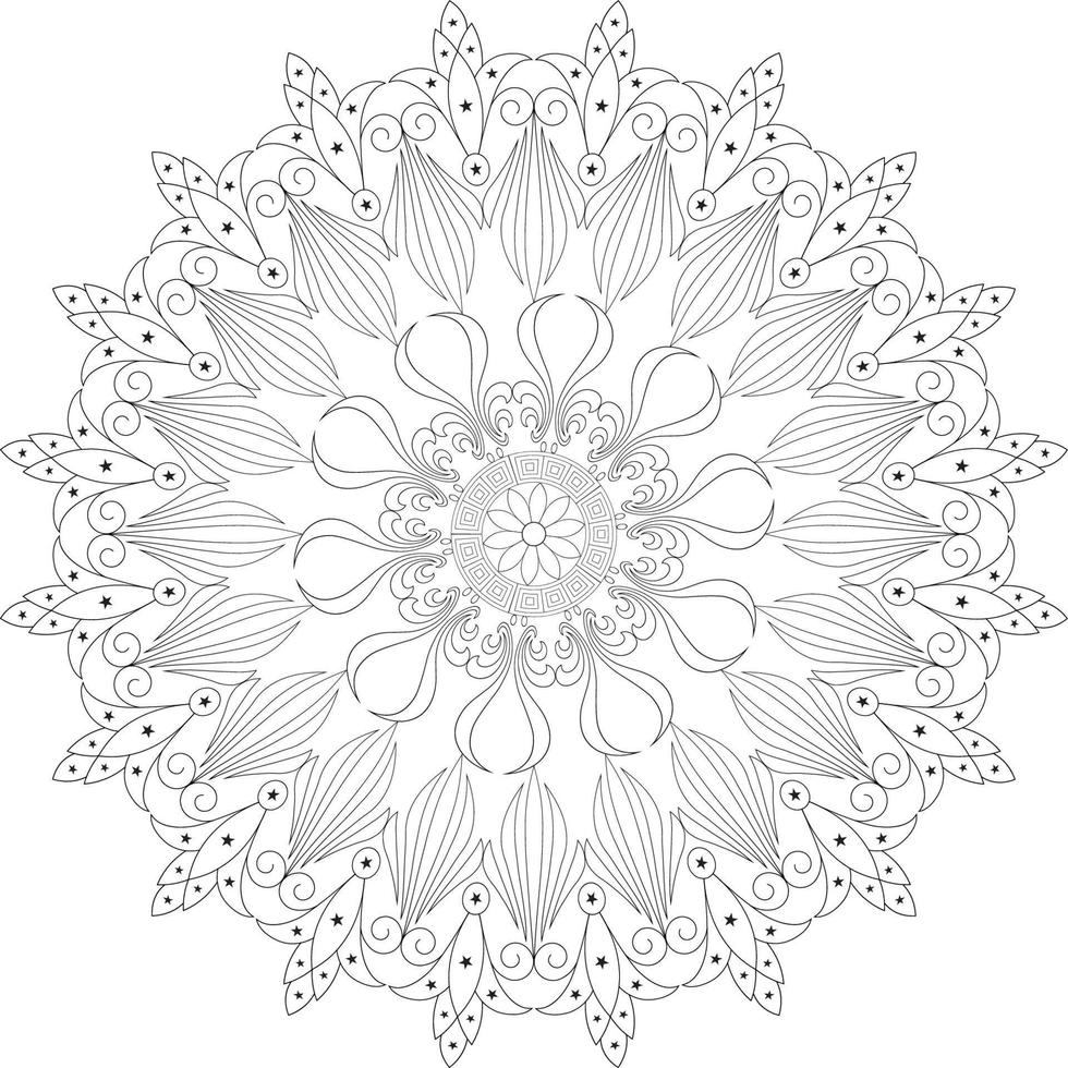 Mandala coloring pages vector