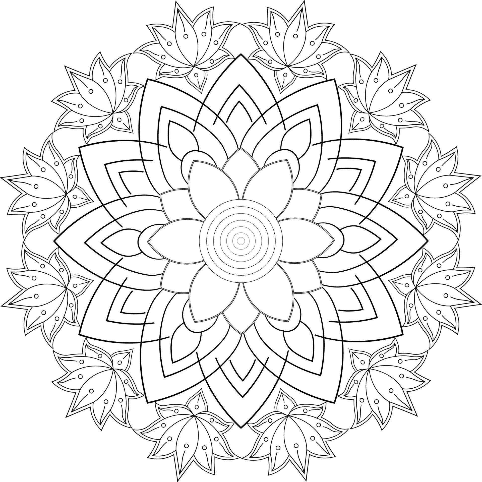 Mandala coloring pages 13123056 - Mandala Coloring Pages Free Vector 