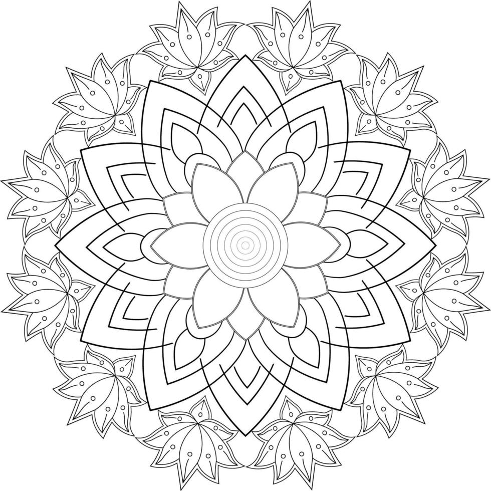 Mandala coloring pages vector