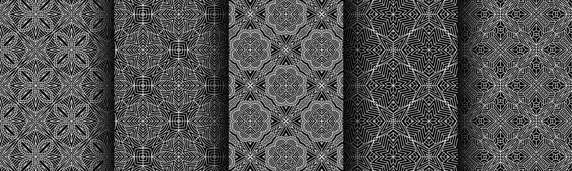 modern black and white geometric pattern collection bundle vector