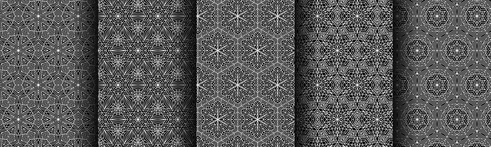 modern black and white geometric pattern collection bundle vector