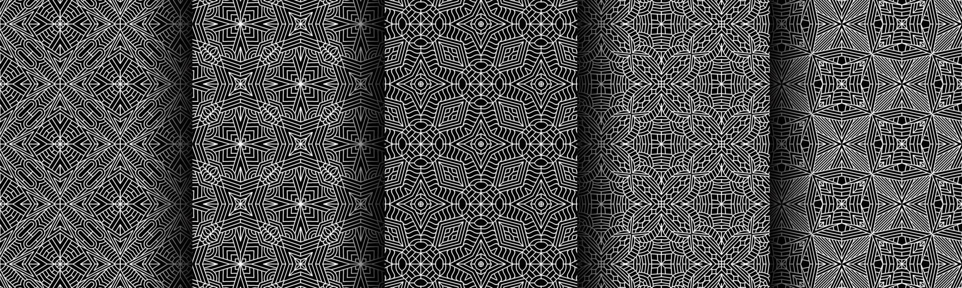 modern black and white geometric pattern collection bundle vector