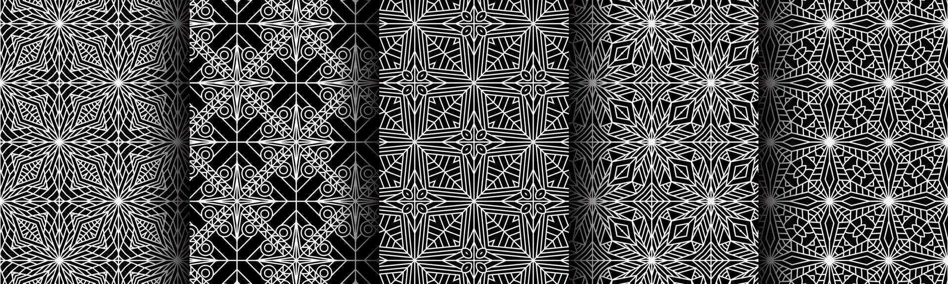 modern black and white geometric pattern collection bundle vector