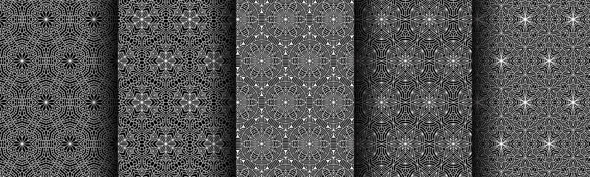 modern black and white geometric pattern collection bundle vector