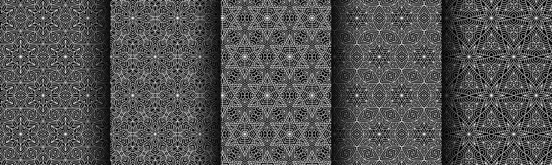 modern black and white geometric pattern collection bundle vector