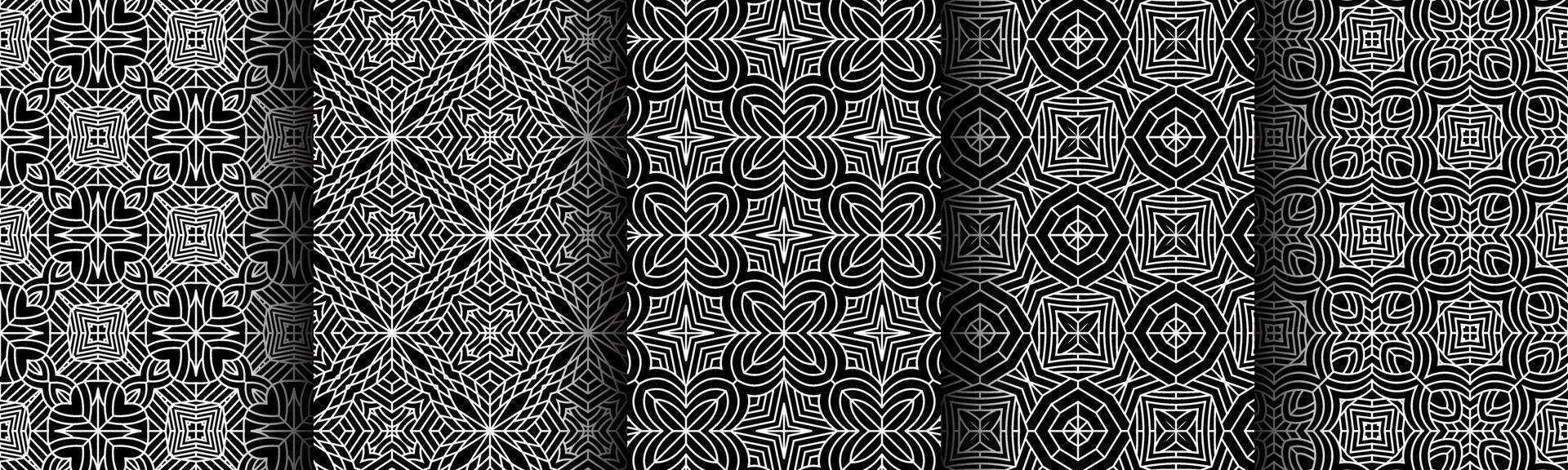 modern black and white geometric pattern collection bundle vector
