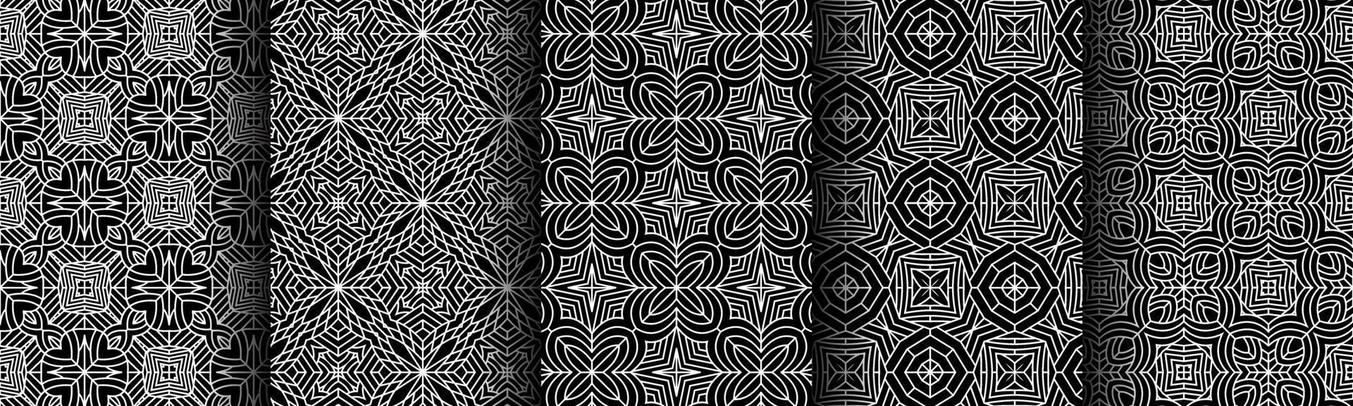 modern black and white geometric pattern collection bundle vector