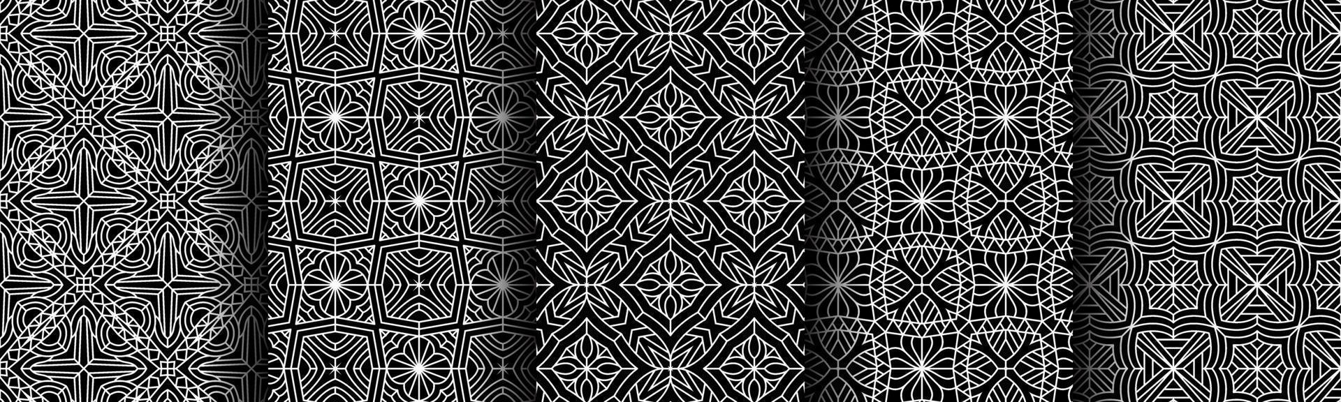 modern black and white geometric pattern collection bundle vector