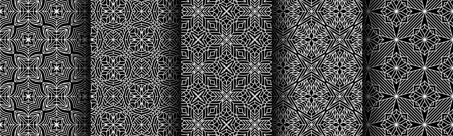 modern black and white geometric pattern collection bundle vector