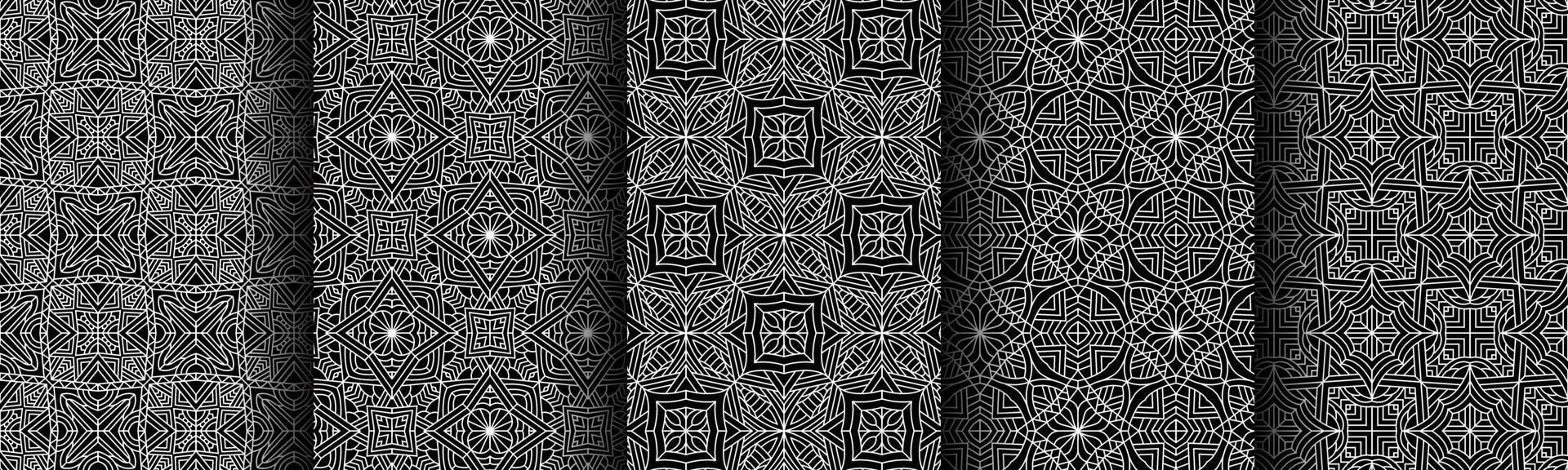 modern black and white geometric pattern collection bundle vector