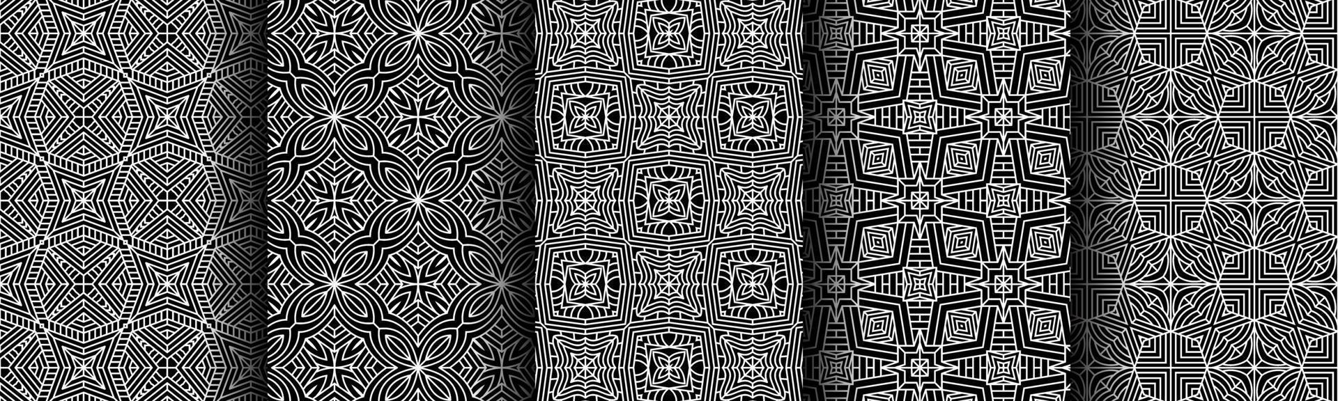 modern black and white geometric pattern collection bundle vector