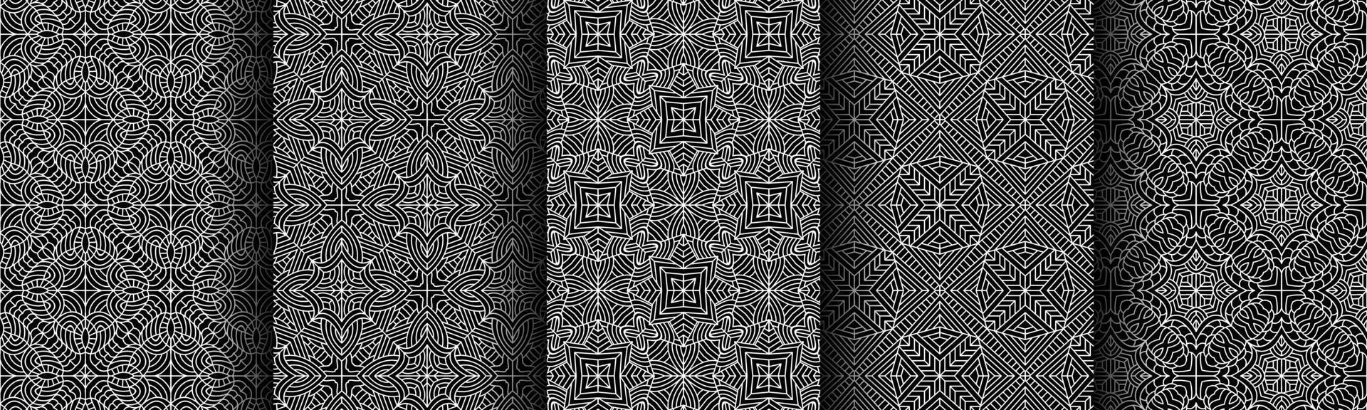 modern black and white geometric pattern collection bundle vector