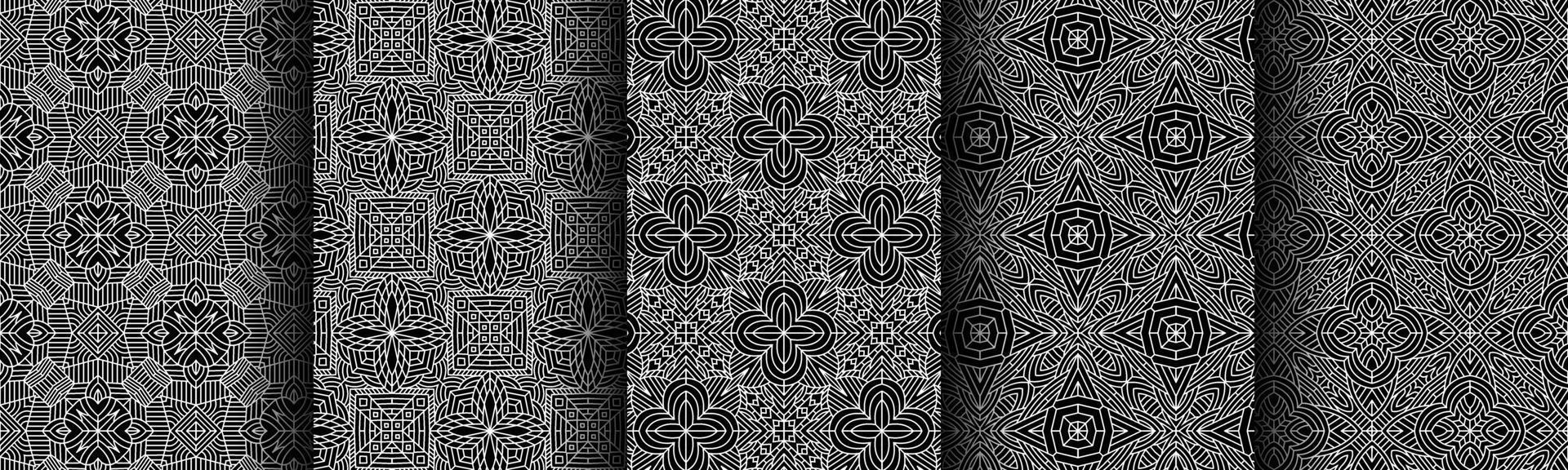 modern black and white geometric pattern collection bundle vector