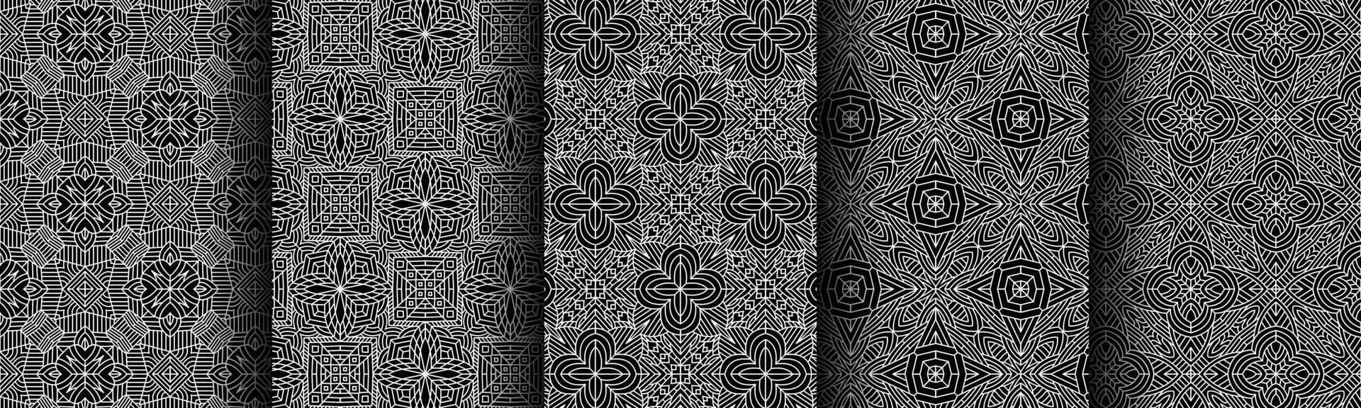 modern black and white geometric pattern collection bundle vector