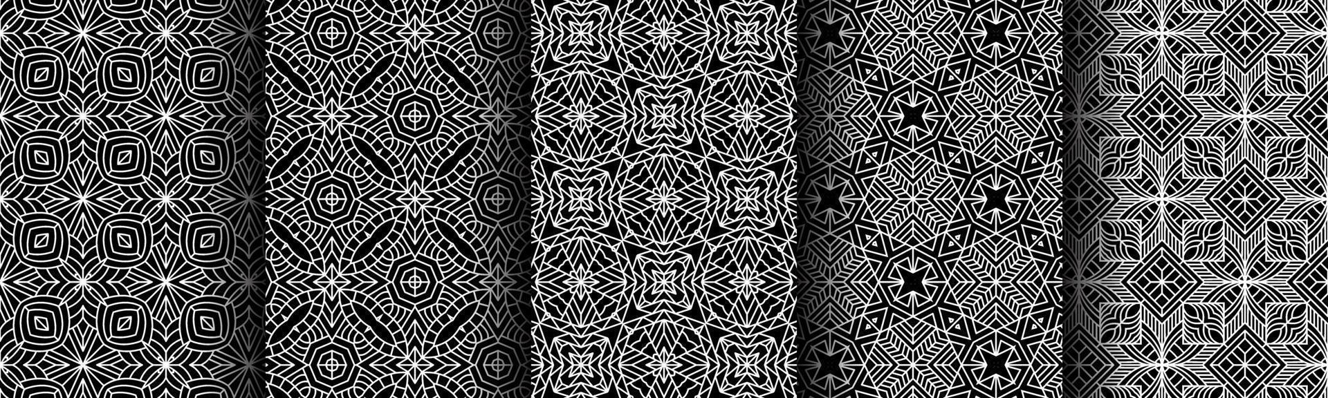 modern black and white geometric pattern collection bundle vector