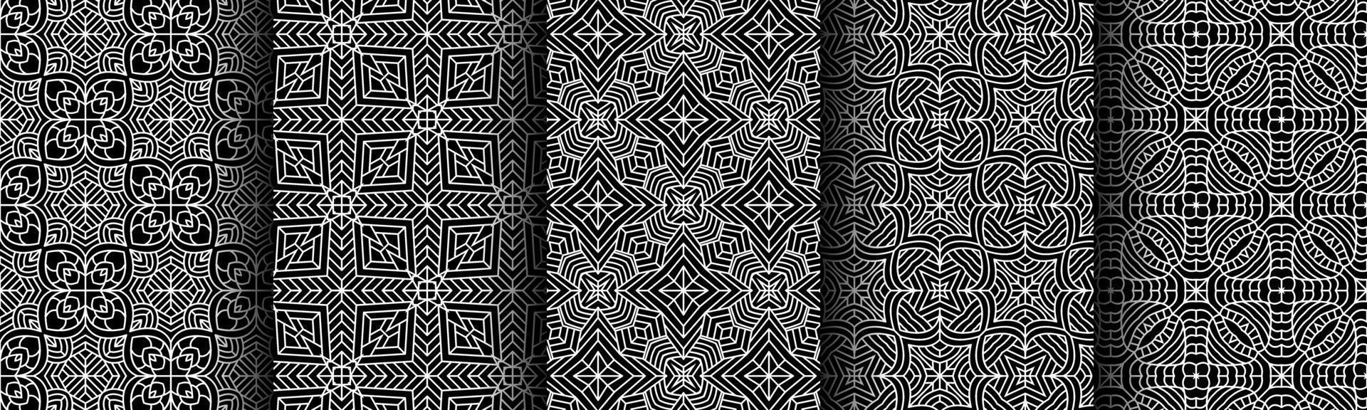 modern black and white geometric pattern collection bundle vector