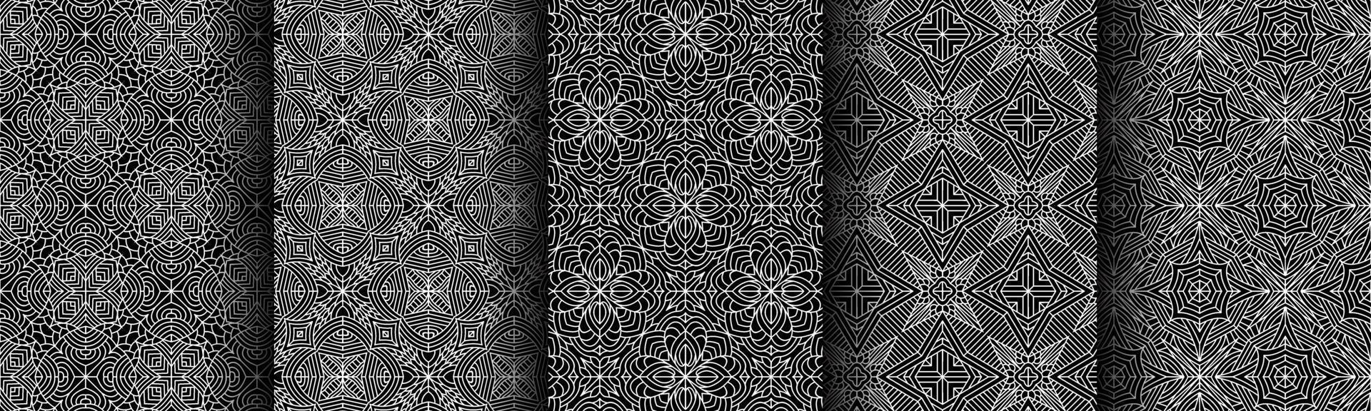 modern black and white geometric pattern collection bundle vector