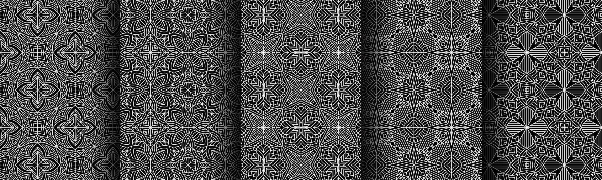 modern black and white geometric pattern collection bundle vector