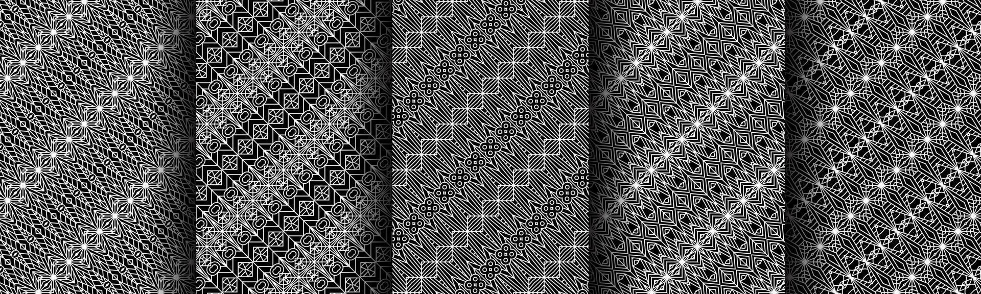 modern black and white geometric pattern collection bundle vector