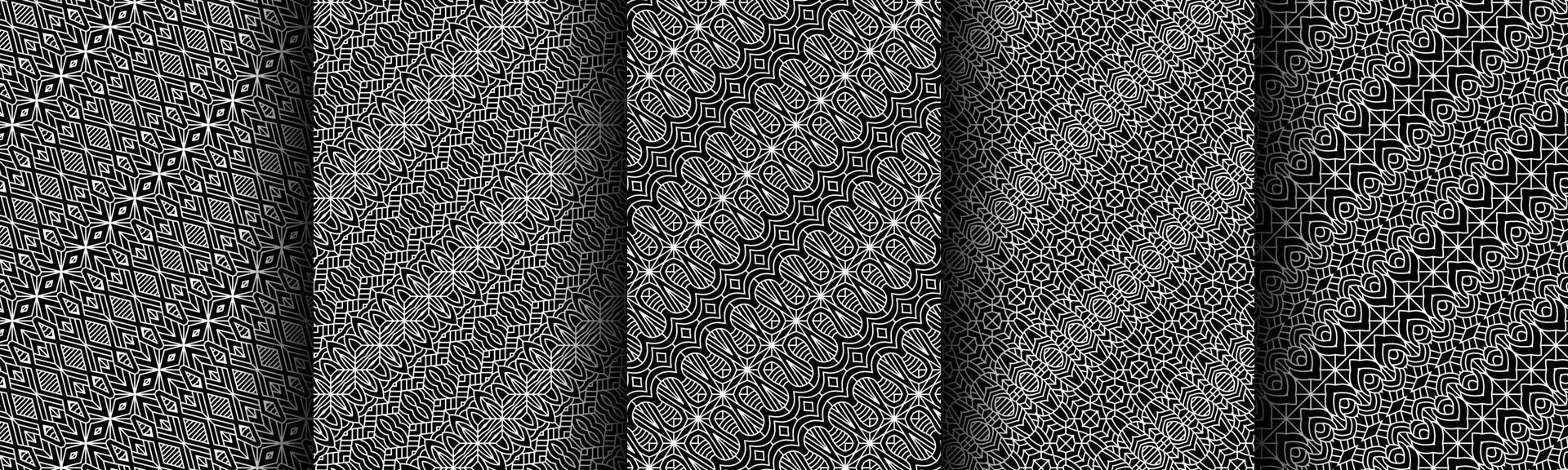 modern black and white geometric pattern collection bundle vector