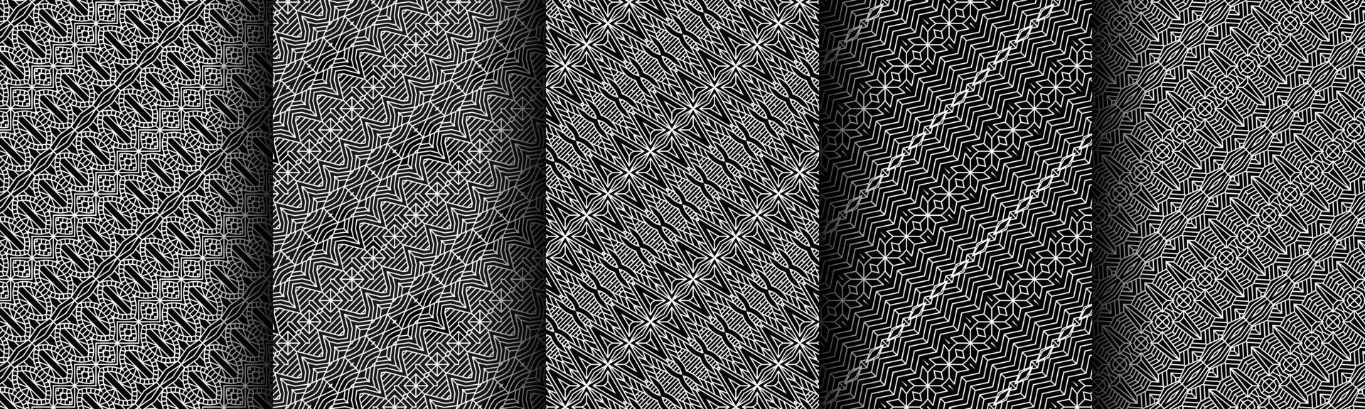 modern black and white geometric pattern collection bundle vector