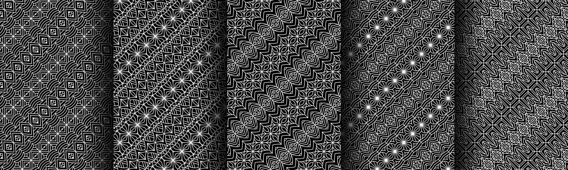 modern black and white geometric pattern collection bundle vector