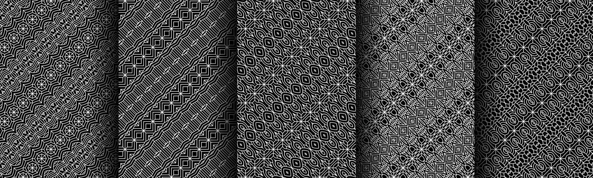 modern black and white geometric pattern collection bundle vector