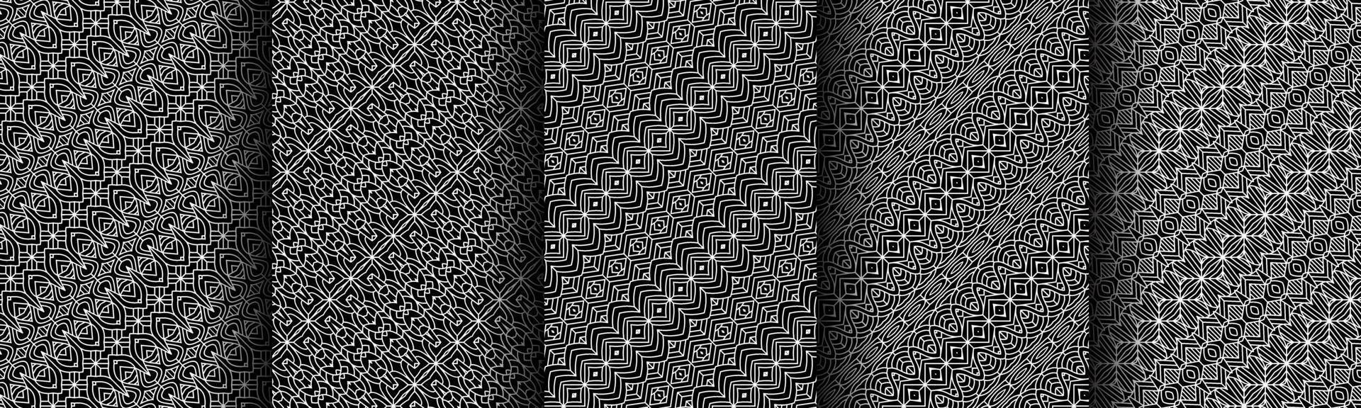 modern black and white geometric pattern collection bundle vector