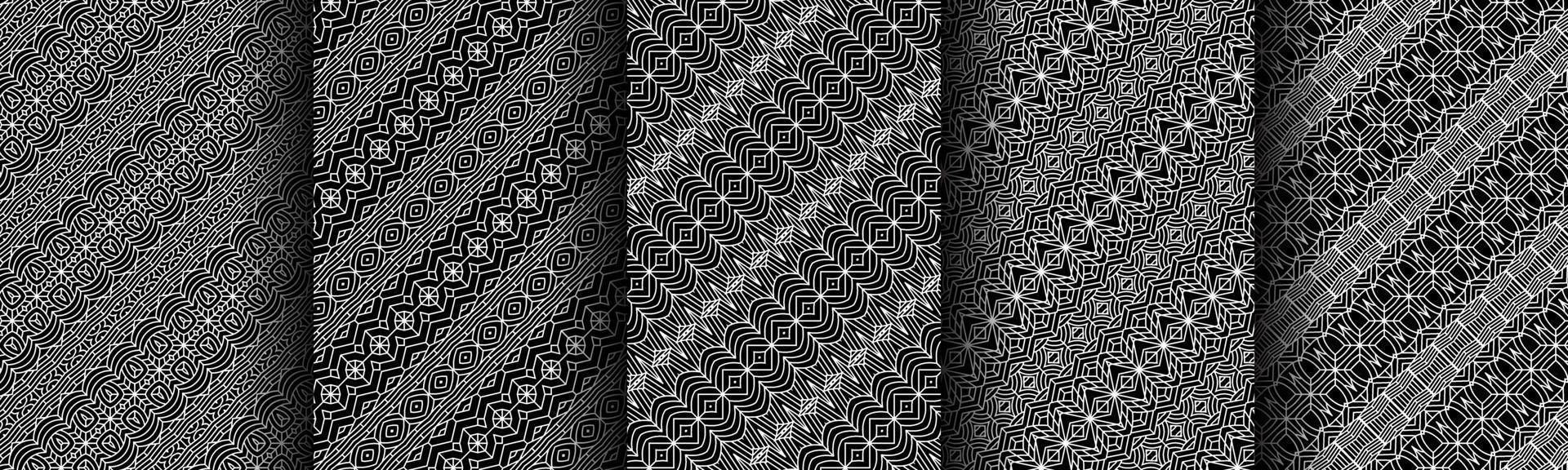 modern black and white geometric pattern collection bundle vector