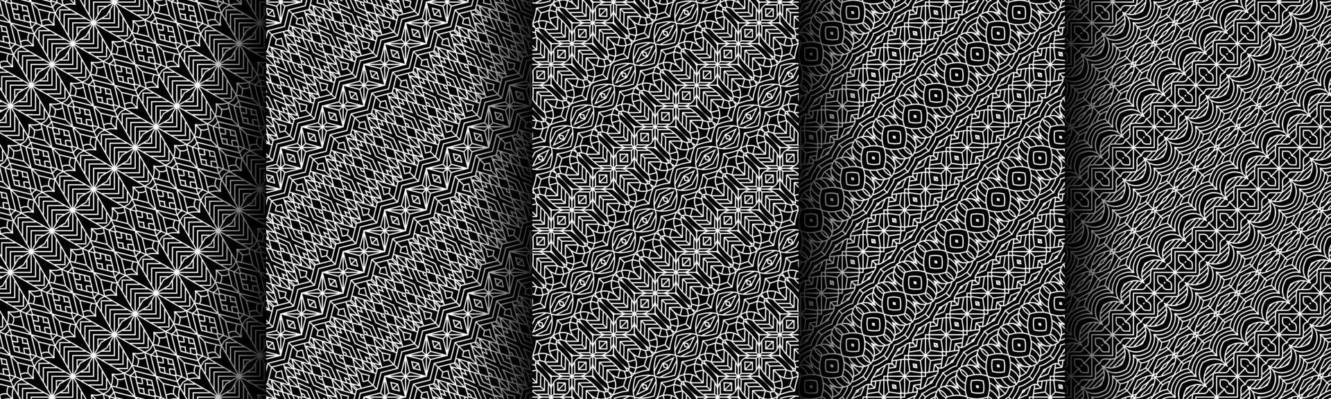 modern black and white geometric pattern collection bundle vector