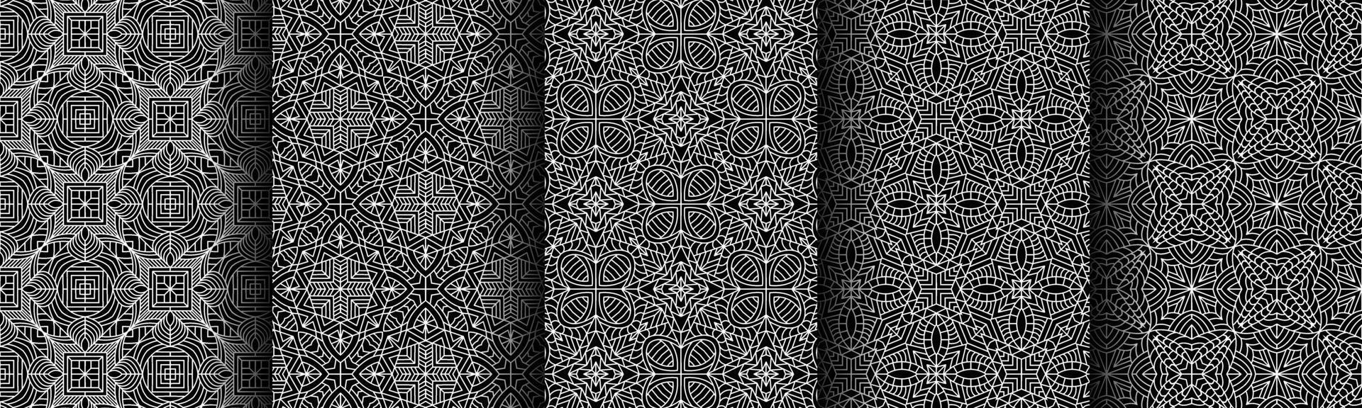 modern black and white geometric pattern collection bundle vector