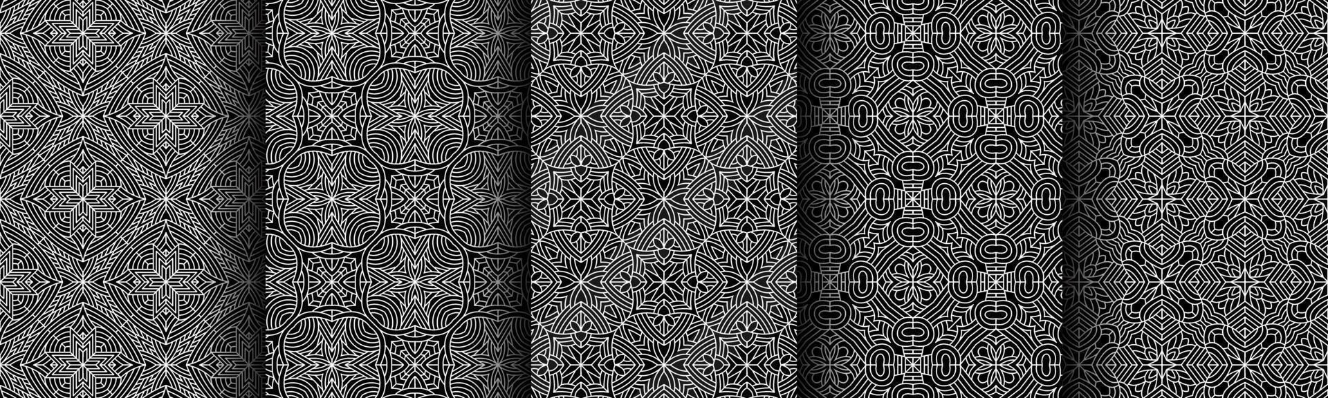 modern black and white geometric pattern collection bundle vector