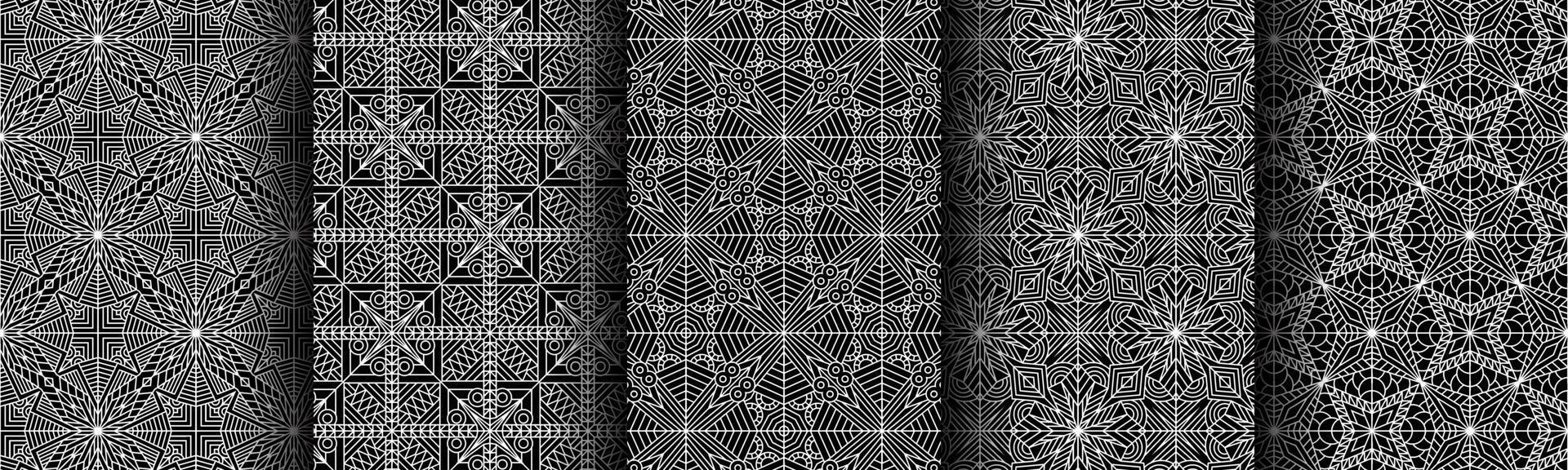 modern black and white geometric pattern collection bundle vector