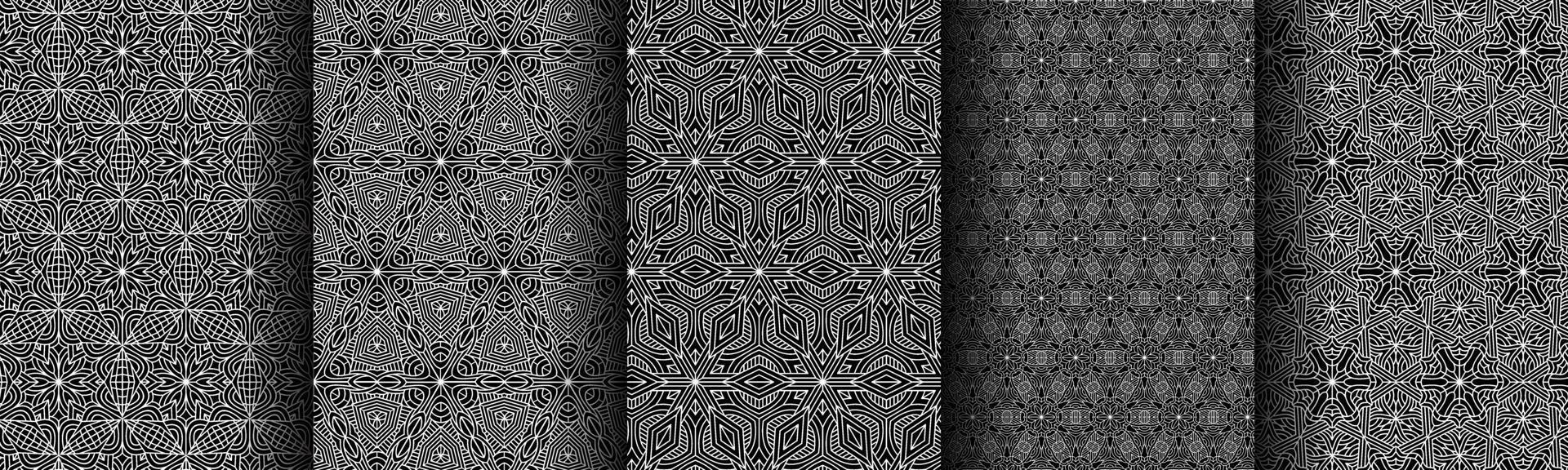 modern black and white geometric pattern collection bundle vector