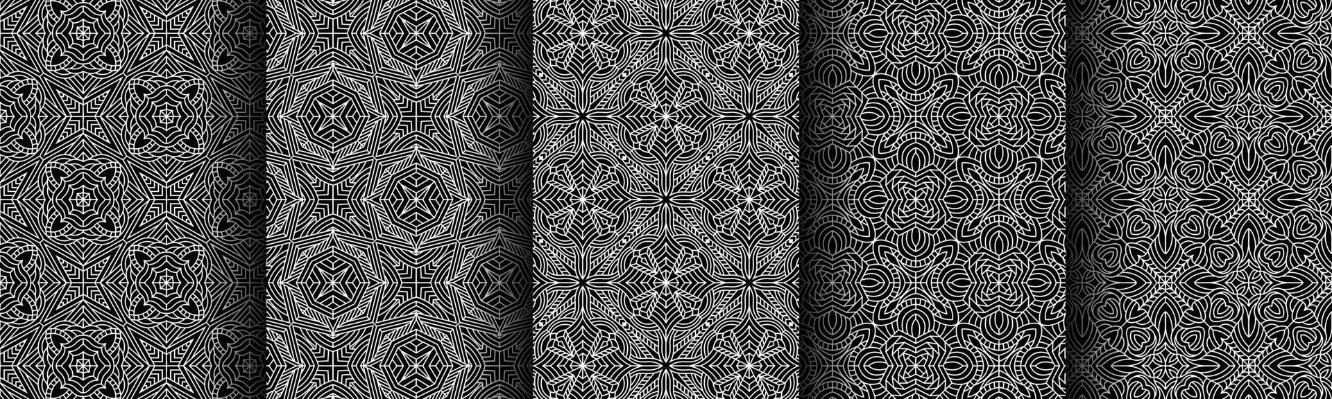 modern black and white geometric pattern collection bundle vector