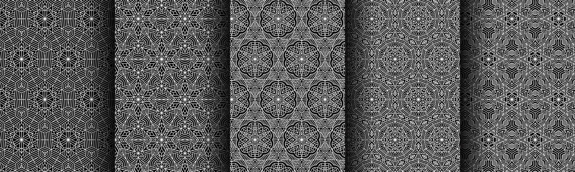 modern black and white geometric pattern collection bundle vector