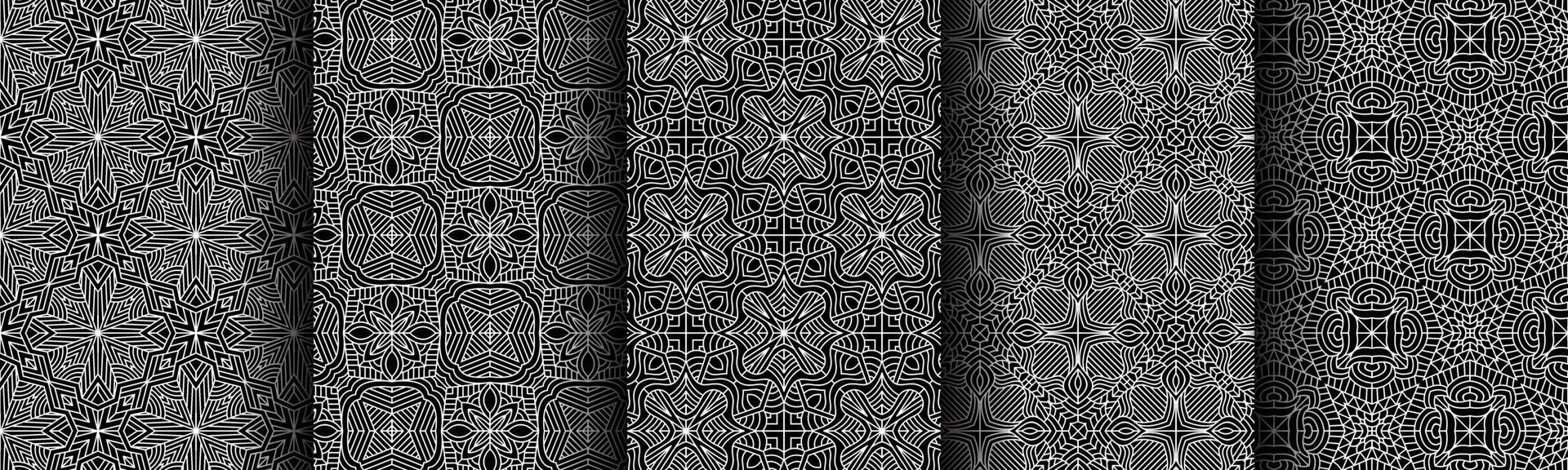 modern black and white geometric pattern collection bundle vector