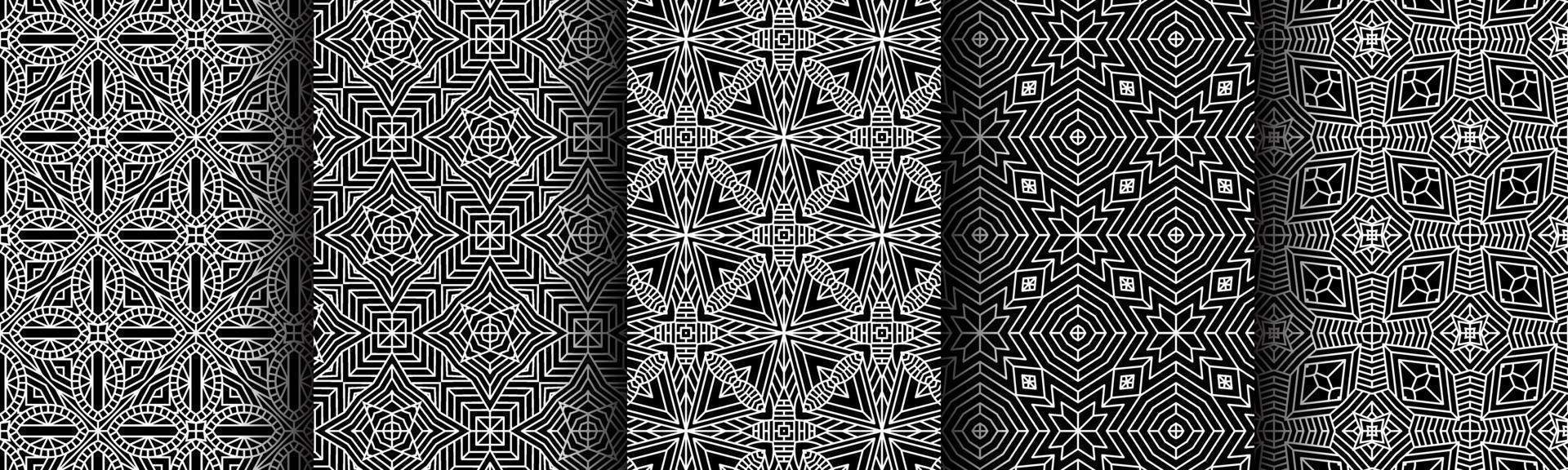 modern black and white geometric pattern collection bundle vector