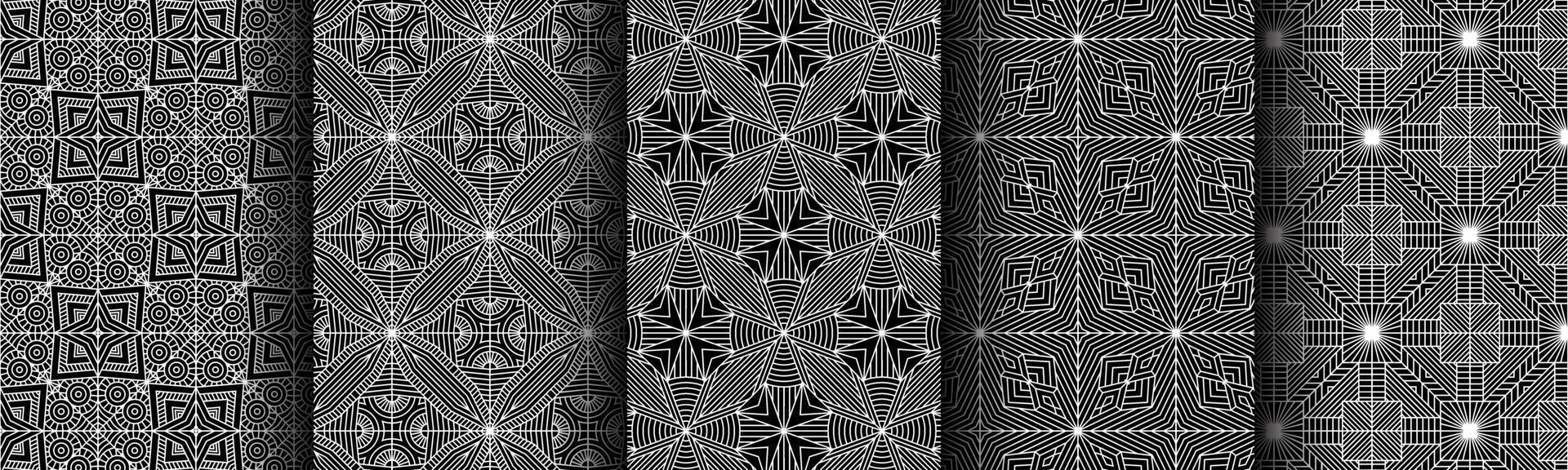 modern black and white geometric pattern collection bundle vector
