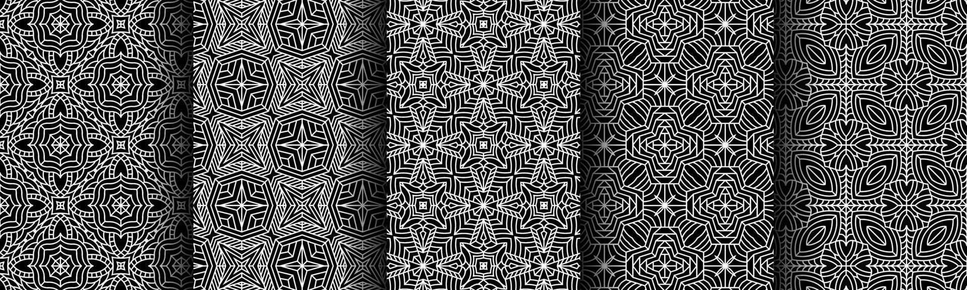 modern black and white geometric pattern collection bundle vector