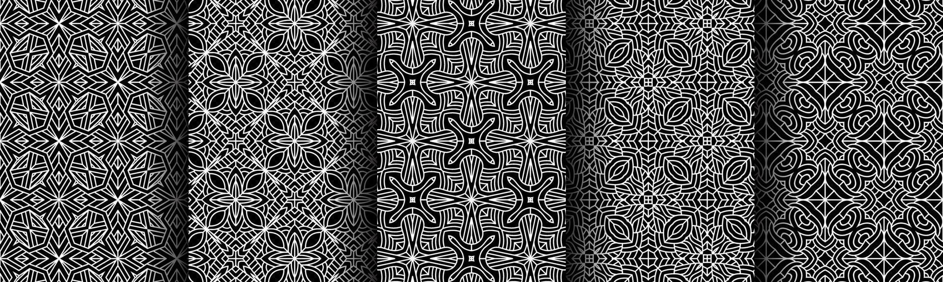 modern black and white geometric pattern collection bundle vector