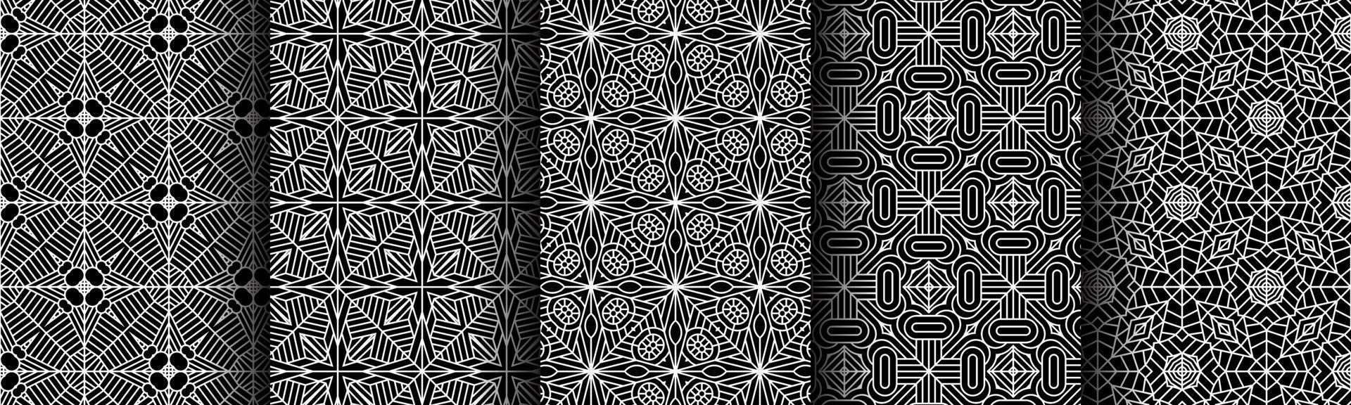 modern black and white geometric pattern collection bundle vector