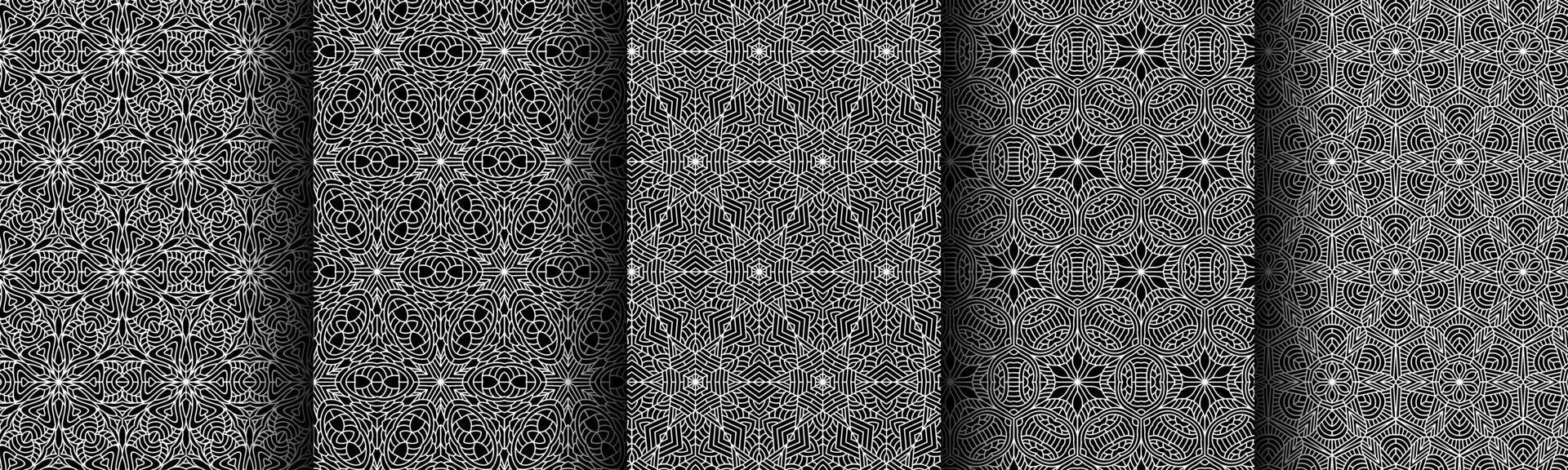 modern black and white geometric pattern collection bundle vector