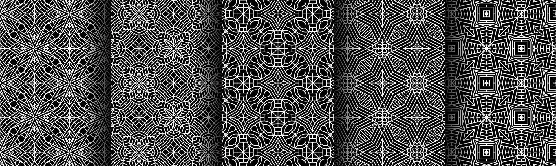 modern black and white geometric pattern collection bundle vector